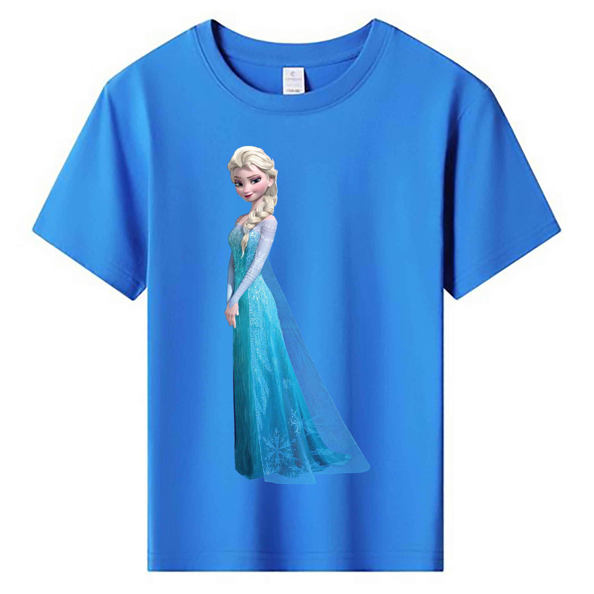 （画像用） アナと雪の女王 アンナ エルサ Frozen Anna Elsa 綿100％キッズTシャツ（フロントプリント）